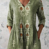 Elise | Long Blouse with V-Neck
