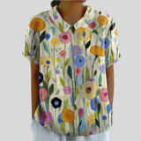 Elegant Comfort Floral Top