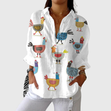 Lightweight and Colorful Printed Blouse