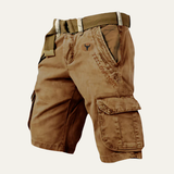 The Harrington Men’s Multi Pocket Tactical Cargo Shorts with Belt