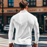 The Sorrento Men’s Ribbed Knitted Polo Shirt