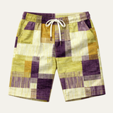 The Stratford Men’s Casual Drawstring Checked Summer Shorts