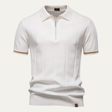The Ashton Men’s Knit Zip Polo Shirt
