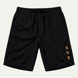 The Ashbury Men’s Casual Button Detail Drawstring Summer Shorts