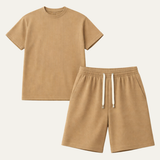 The Parma Men’s Summer Jacquard Set – T-Shirt and Shorts