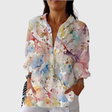 Lightweight and Colorful Printed Blouse