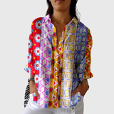 Lightweight and Colorful Printed Blouse