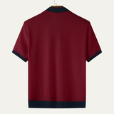 The Monferrato Men’s Patchwork Knit Polo T-Shirt