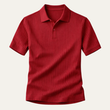 The Firenze Men’s Stretch Ribbed Summer Polo Shirt
