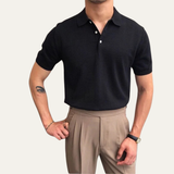 The Otranto Men’s Business Casual Knitted Polo Shirt