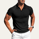 The Firenze Men’s Stretch Ribbed Summer Polo Shirt