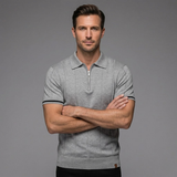 The Ashton Men’s Knit Zip Polo Shirt