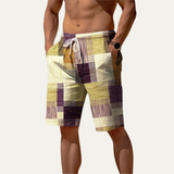 The Stratford Men’s Casual Drawstring Checked Summer Shorts