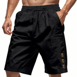 The Ashbury Men’s Casual Button Detail Drawstring Summer Shorts