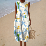 Light Summer Dress Without Sleeves