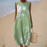 Comfortable Summer Dress Without Sleeves