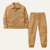 The Mantova Men’s Trendy Utility Cargo Set – Jacket and Pants