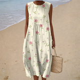 Comfortable Summer Dress Without Sleeves