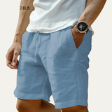 The Glenmore Lane Men’s Elastic Waist Linen Shorts with Pockets