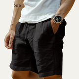 The Glenmore Lane Men’s Elastic Waist Linen Shorts with Pockets