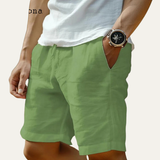 The Glenmore Lane Men’s Elastic Waist Linen Shorts with Pockets