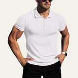 The Roma Men’s Stretch Ribbed Casual Polo Shirt