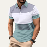 The Bergamo Men’s Casual Colour Block Summer Polo Shirt