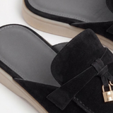 Black Suede Mediterranean Mule