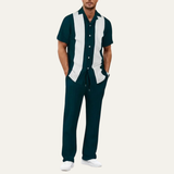 The Chianti Men’s Trendy Striped 2 Piece Outfit Set – Shirt and Pants