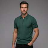 The Ashton Men’s Knit Zip Polo Shirt