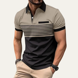 The Trento Men’s Casual Slim Fit Striped Polo Shirt