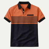The Trieste Men’s Trendy Slim Fit Striped Polo Shirt