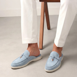 Sky Blue Suede Mediterranean Mule