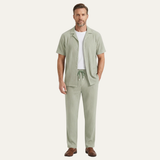 The Dervio Men’s Linen Two Piece Set – Lightweight Button-Up Shirt & Relaxed Pants