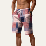 The Stratford Men’s Casual Drawstring Checked Summer Shorts