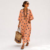Selma Coral Stars Kaftan