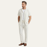 The Dervio Men’s Linen Two Piece Set – Lightweight Button-Up Shirt & Relaxed Pants