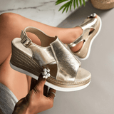 Baylie - Stylish Metallic Sandals