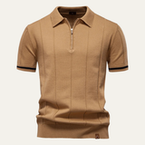 The San Marino Men’s Zip Up Slim Fit Polo Shirt
