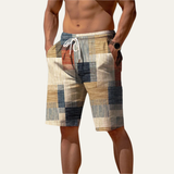 The Stratford Men’s Casual Drawstring Checked Summer Shorts