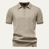 The San Marino Men’s Zip Up Slim Fit Polo Shirt