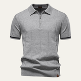 The San Marino Men’s Zip Up Slim Fit Polo Shirt