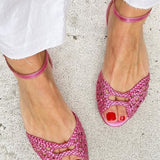 ISADORA INTERLACED GOLD SANDALS