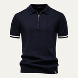 The San Marino Men’s Zip Up Slim Fit Polo Shirt