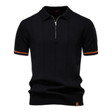 The San Marino Men’s Zip Up Slim Fit Polo Shirt