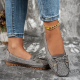Sabine – Soft Comfort Loafers with Delicate Bow