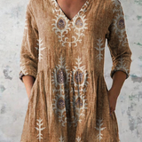 Elise | Long Blouse with V-Neck