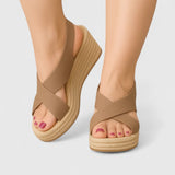 Bellany - Crossed Wedge Sandals
