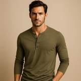 The Cromwell Long Sleeve Cotton Polo for Men