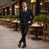 The Silverwood Men’s 3 Piece Slim Fit Suit – Elegant Blazer, Waistcoat & Trousers Set